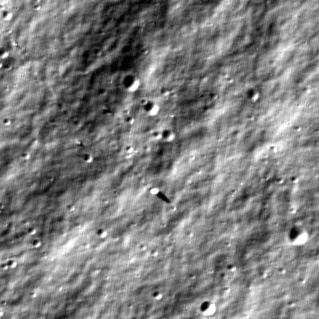 2026 LROC crop of the candidate boulder
